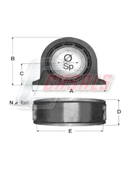 SOPORTE TRANSMISION 70X43X88X220