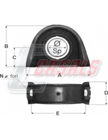 SOPORTE TRANSMISION 70X20X88X220