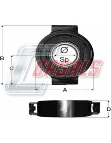 SOPORTE TRANSMISION 70X25X98X246