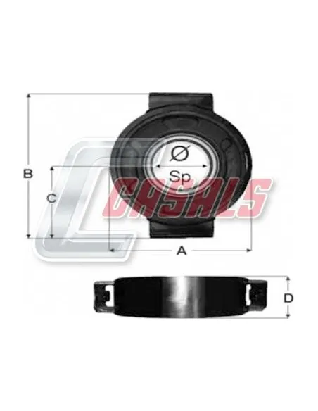 SOPORTE TRANSMISION 70X25X98X246