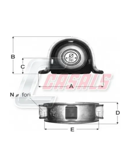 SOPORTE TRANSMISION 75X20X87X213.5