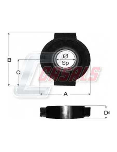 SOPORTE TRANSMISION 80X22X123.25X246
