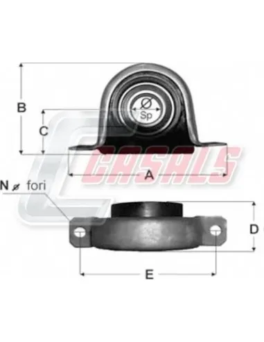 SOPORTE TRANSMISION 40X22X57X168