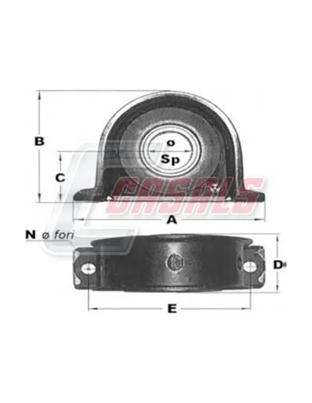 Soporte de transmisión MERCEDES IVECO RENAULT CASALS ST8