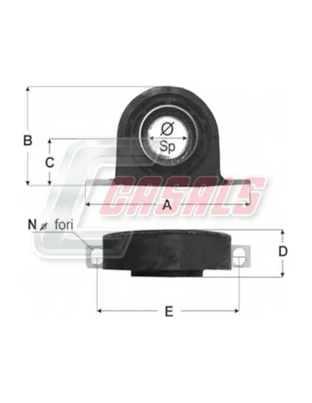 SOPORTE TRANSMISION 45X19X56X168