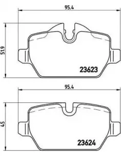 P06037 Juego de pastillas de freno Brembo