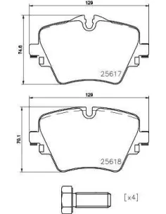 P06093 Juego de pastillas de freno Brembo