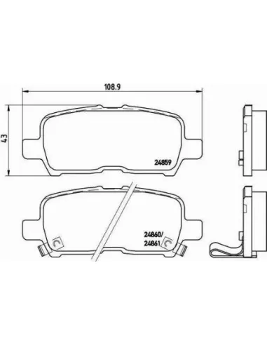 Juego de pastillas de freno Brembo P 07 001