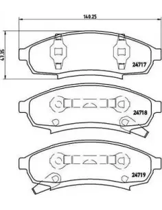 P07003 Juego de pastillas de freno Brembo