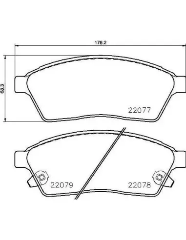 Juego de pastillas de freno Brembo P 09 009