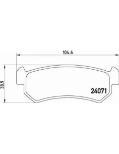 P10001 Juego de pastillas de freno Brembo