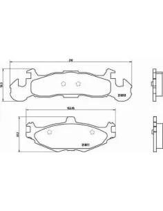 P11001 Juego de pastillas de freno Brembo