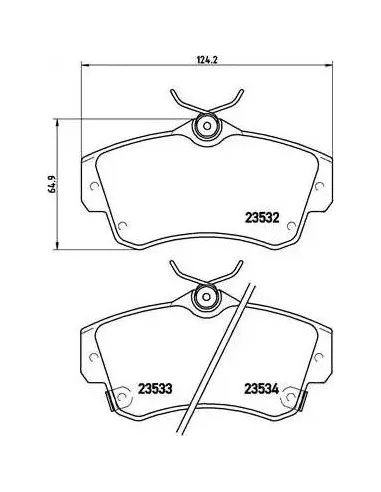 Juego de pastillas de freno Brembo P 11 012