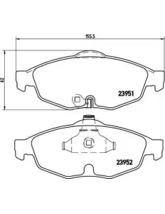 P11016 Juego de pastillas de freno Brembo