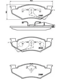 P11020 Juego de pastillas de freno Brembo