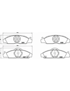 P15008 Juego de pastillas de freno Brembo