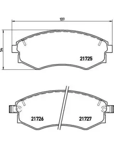 P15011 Juego de pastillas de freno Brembo