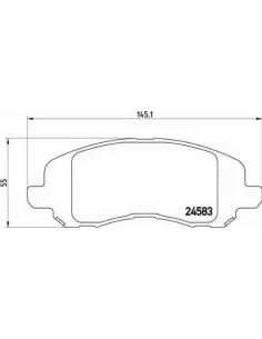P18001 Juego de pastillas de freno Brembo