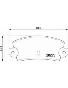 P23008 Juego de pastillas de freno Brembo