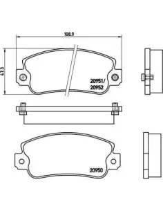P23013 Juego de pastillas de freno Brembo
