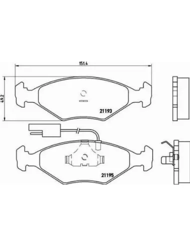 P23039 Juego de pastillas de freno Brembo