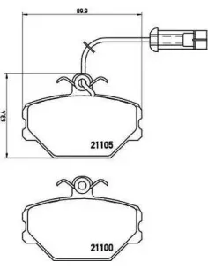 P23044 Juego de pastillas de freno Brembo