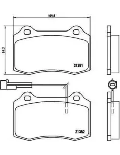 P23052 Juego de pastillas de freno Brembo