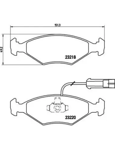 P23056 Juego de pastillas de freno Brembo