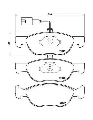 Juego de pastillas de freno Brembo P 23 070