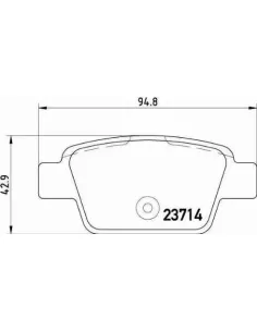 P23080 Juego de pastillas de freno Brembo