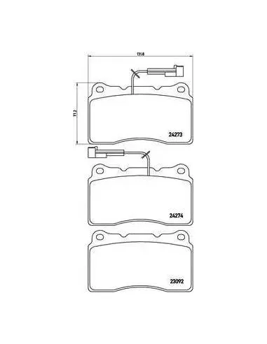Juego de pastillas de freno Brembo P 23 098