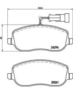 P23100 Juego de pastillas de freno Brembo