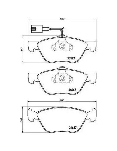 Juego de pastillas de freno Brembo P 23 112