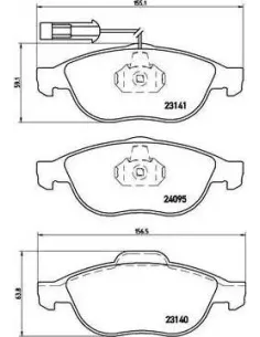 P23114 Juego de pastillas de freno Brembo