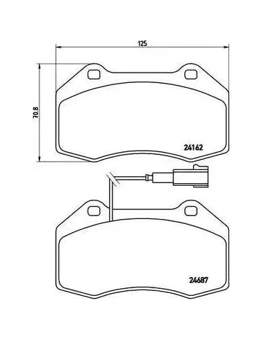 P23117 Juego de pastillas de freno Brembo