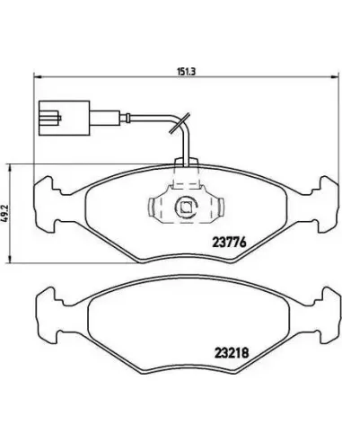 Juego de pastillas de freno Brembo P 23 122