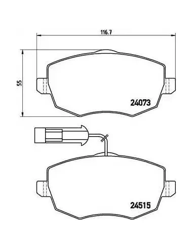 P23127 Juego de pastillas de freno Brembo