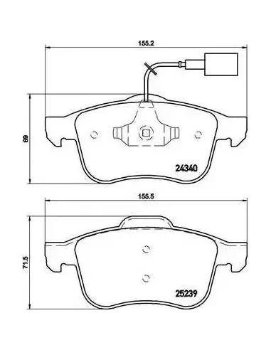 P23132 Juego de pastillas de freno Brembo