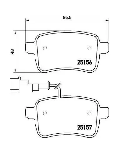 P23133 Juego de pastillas de freno Brembo