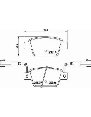 P23135 Juego de pastillas de freno Brembo