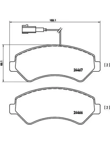 P23136 Juego de pastillas de freno Brembo