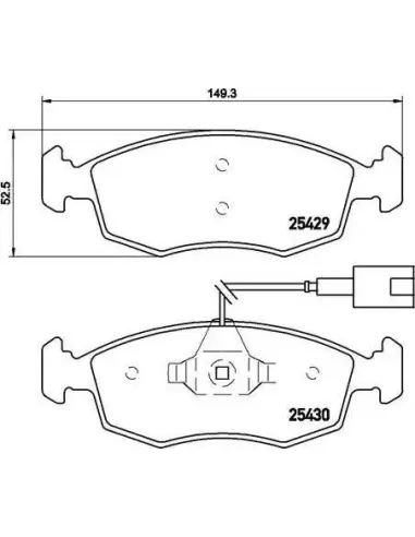 P23138 Juego de pastillas de freno Brembo