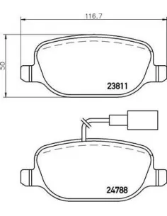 P23152X Juego de pastillas de freno Brembo