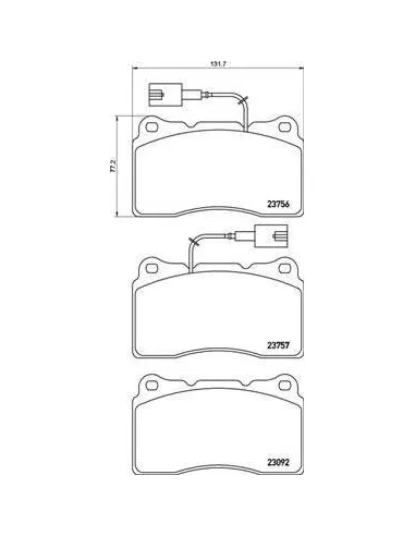 Juego de pastillas de freno Brembo P 23 154X