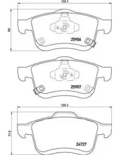 P23155 Juego de pastillas de freno Brembo