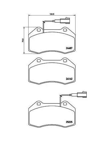 P23162 Juego de pastillas de freno Brembo