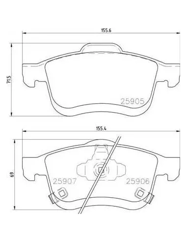 Juego de pastillas de freno Brembo P 23 167