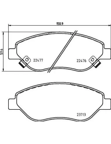 Juego de pastillas de freno Brembo P 23 178