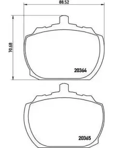 P24004 Juego de pastillas de freno Brembo