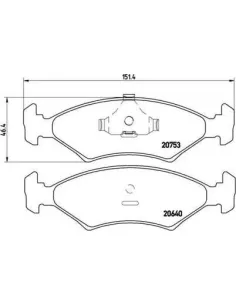 P24006 Juego de pastillas de freno Brembo